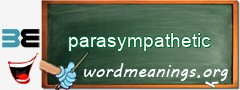 WordMeaning blackboard for parasympathetic